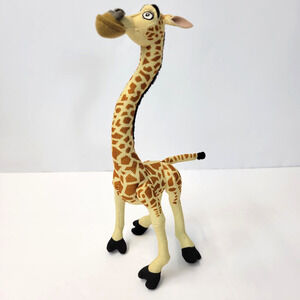 Madagascar Melman Giraffe Plush Stuffed Animal Hasbro Brown Small Toy Figure Fun